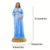 Mergelės Marijos nėščios Marijos statula besilaukiančios motinos Marijos statula sakų ir akmens religinės dovanos, dekoratyviniai kolekcijos papuošalai 21.3X3.23x3.23 inches
