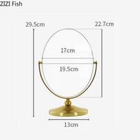 Modernaus stiliaus ovalus veidrodis darbastalio vertikalus dekoratyvinis veidrodis Svetainė Vonios kambarys Dvipusis veidrodis Merginų kambario makiažo papuošalai