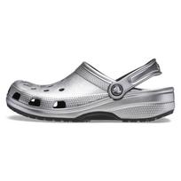 Crocs Classic Lightweight and Versatile Hole Shoes Unisex Silver 45-46
