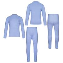 Kids Girls Boys Thermal Underwear Set Warm Base Layer Suit Mock Neck Long Sleeve T-shirt with Pants 2-3 Years