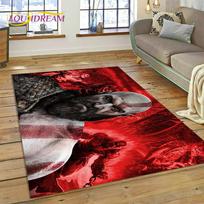 God of War Games Kratos Cartoon 3D Carpet Rug for Bedroom Living Room Home Sofa Decoration,Children Game Large Decor Floor Mat 40x60cm( 15x23in )