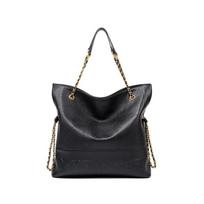 First layer cowhide tote bag, large capacity women's rhombus chain, premium sense bucket bag, genuine leather commuter shoulder computer bag 35*9*34cm juoda
