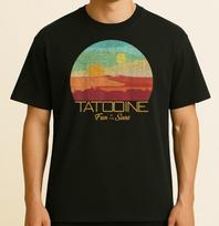 Žvaigždžių karai Tatooine Atvirukas Linksmybės saulėje Vintažiniai Disney Unisex Marškinėliai XXXL