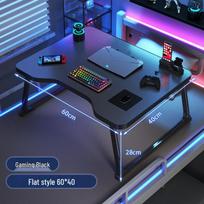 E-sporto anglies pluošto naktinis staliukas-darbo stalas bendrabučiui/miegamajam blue
