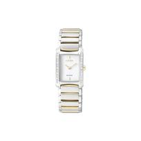Citizen Eco-Drive Series 50 Meters Water Resistant Solar Quartz Movement Stainless Steel Strap Watch Women watches White EG2965-53A White Dial