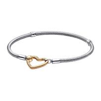 Pandora Širdelė subtilus minimalistinis 925 sidabro apyrankė moterims 569539C00 Box,18