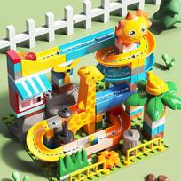 99pcs Large Block Slide Set, Educational Building Block Toy, Block Track, Creative Block Model Kit, Classic Slide Building Block