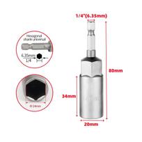 1 set Spiral Rod Planting Ground Drill Bit 14mm Hexagonal Manual Rotating Rod Electric Conversion Head Garden Seedling Digging