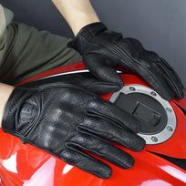 Full Finger Motorcycle Gloves Leather Mesh Touch Screen Men Women Protective Gear for Biking and Motorcycling