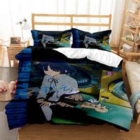 3D Anime Lonely Rock Digital Print Polyester Bedding Sets Covers Boys Bed Linen Set For Teens Bedding Set Queen Bedding Set 135x200cm