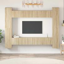 Vidaxl 10-Cz. Zestaw Szafek Tv, Dąb Sonoma, Płyta Wiórowa