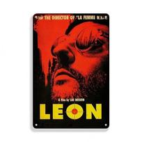 Hisun Tin Sign Vintage Leon The Professional Movie Metal Tin Sign Retro Classic Film Iron Painting Wall Art Rustic Man Cave Bar Decorative Pl 20x30cm