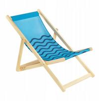Leżak Plażowy Aquastic Sunlito Niebieski Os Rozkładany Lekki 101X57X71 Cm