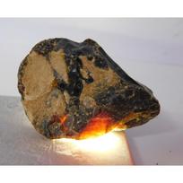 Amber Orange Natural Rough CERTIFIED Uncut Raw 147 Ct Loose Gemstone 70.7 mm approx