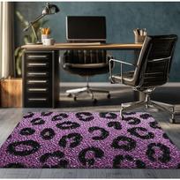 Purple leopard print crystal velvet rug modern fashion design bedroom office carpet bold animal pattern home decor floor mat 50x 80cm