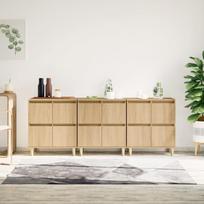Vidaxl Komody, 3 Szt., Dąb Sonoma, 60X35X70Cm, Materiał Drewnopochodny