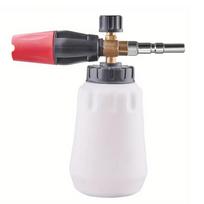 1pc Snow Foam Cannon Lance With 1L Bottle Pressure Washer Car Wash Clear Snow Cannon Big Mouth, 1/4 Quick Connect For Nilfisk