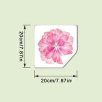 Removable Luminous Toilet Sticker Pink Floral Design Glow in the Dark Self Adhesive Wall Decals for Bathroom