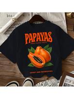 Papayas Hand Picked Fresh Design Wounisex T-Shirts Cotton Crewneck Short Sleeve  Loose Streetwear Sports Summer Clothes S įvairiaspalvis