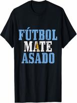 Futbol Mate Asado Argentina Argentinian Flag Pride Vintage T-Shirt S