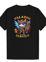 Unisex'S Casual Summer T-Shirt - Vibrant Cartoon Warrior Design With  PALADIN  Graphic M