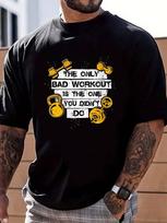 Workout Quote Gym Motivation Motivational Fitness Lover Gift  T-Shirt Street Hip-Hop Style Unisex's T-Shirt XXL