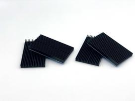 GAJUMAR Aluminum Heat Sink Cooling Fin Tips (Black, 4-pack)