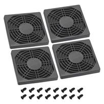 PATIKIL 92mm Fan Dust Filter, Ventilation Fan Filter, Grill Guard, with Screws, 4 Pieces, ABS Fan Protection, DIY, Black