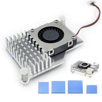 Awxlumv Raspberry Pi 5 Active Cooler Aluminum Heatsink Active Cooler Temperature Controlled Blower Fan Cooling PWM Fan with Thermal Tape and Acrylic