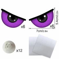 Luminous Effect Glowing Eyes Wall Sticker Luminous Eye Wall Decoration  Halloween Party Style-D