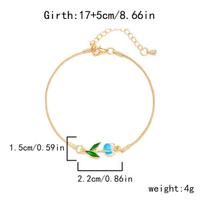 Korean Light Luxury Tulip Flower Bracelets For Women Elegant Colorful Enamel Floral Wrist Chain Bracelet Wedding Party Jewelry