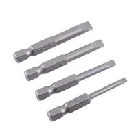 4 Pcs 50mm Slotted Screwdriver Bits 3-6mm Magnetic Flat Head 1/4'' Hex Shank SL3/SL4/SL5/SL6 For Power Tools Accessories China Mainland