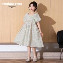 Tang Shi Girls' Summer Princess Dress 140 žolės žalia spalva