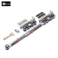GUYU Double-Buffered Damping Sliding Door Roller Kitchen Door Low-Noise Track Wheel