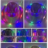 Pink Iridescent LED Light-Up Halloween Party Hat - EVA Composite Denim Fluorescent Hat Zhejiang Jinhua