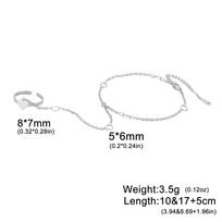 Dainty Clover Chain Bracelet Finger Rings For Women Gold Color Link Chains Connecting Hand Harness Bracelets Jewelry Wholesale