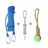 5M Hanging Exercise Cotton Rope Bite Resistant Dog Chew Toy Dog Teething Toy  for Dogs Puppy blue-Style D