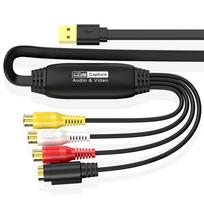 PAVIKE video capture device, USB 2.0 connection, VHS digitization, OBS software compatible, WindowsLinuxAndroid, used for recording video from