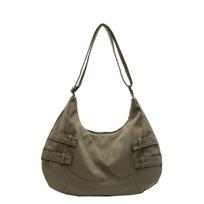 Vintage Leight Weight Tote Bag Large Capacity Satchel Bags Korean Massenger Bags  Commuting žalia