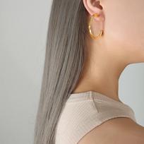 European Fashion Hong Kong-Style Large Twisted Round Earrings - Elegant, Trendy, Cold Style Accessories (F410)