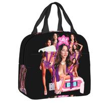Custom Argentine Singer Emilia Mernes Lunch Bag Men Women Warm Cooler Insulated Lunch Box for Kids School Children 22x20x13cm