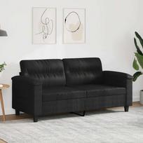 Vidaxl Sofa 2-Osobowa, Czarna, 140 Cm, Tapicerowana Mikrofibrą