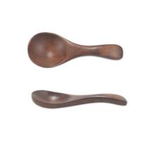 1pc Condiment Scoop Salt Natural Wood Spoons Coffee Tea Small Mini Sugar Spoon Flatware Home Kitchen Gadgets Cooking Tools D-10.5x4cm