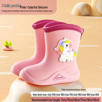 Mumu Kids' Cartoon Waterproof Rain Boots 16