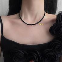 Black Pearl Magnetic Buckle Light Luxury Niche Design Simple Trend Collarbone Chain Necklace Pearl Necklace High Sense 4mm