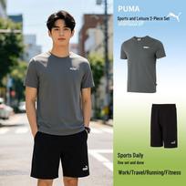 PUMA Men's Short Sleeve Shorts Running Set M