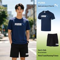 PUMA Men's Short Sleeve T-Shirt & Shorts Sport Set M