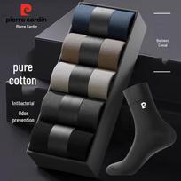 Pierre Cardin Men's 100% Cotton Odor-Proof Mid-Calf Socks One Size