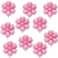 10pcs Pink Daisy Aluminum Foil Balloon Candy Color Aluminum Film Balloon Wedding Children's Birthday Flower Party Decorations Other