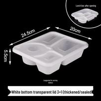 Saintbary Disposable 4-Compartment Meal Prep Containers